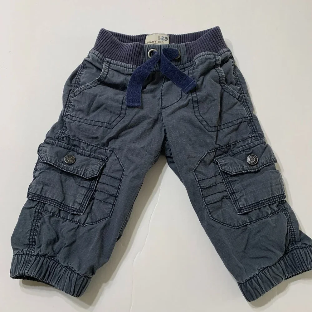 Old Navy Baby 12-18 months Blue Cargo Pants